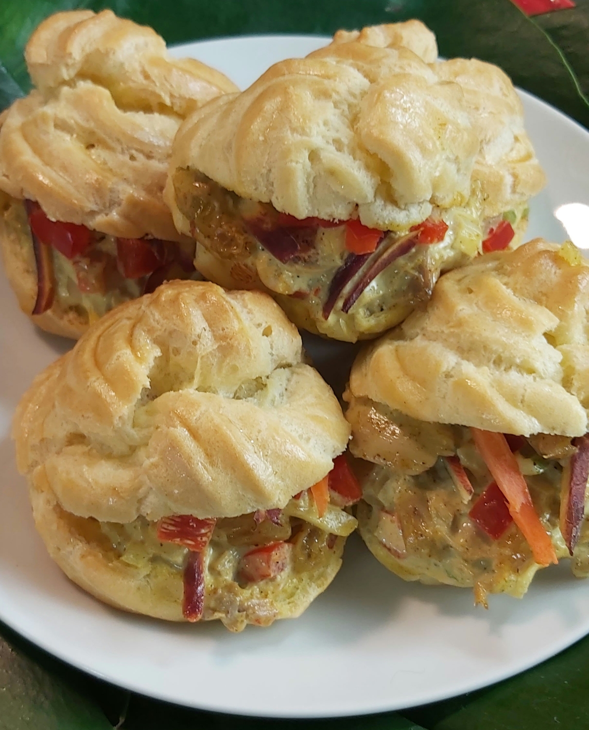Curry Turkey Salad Puffs
