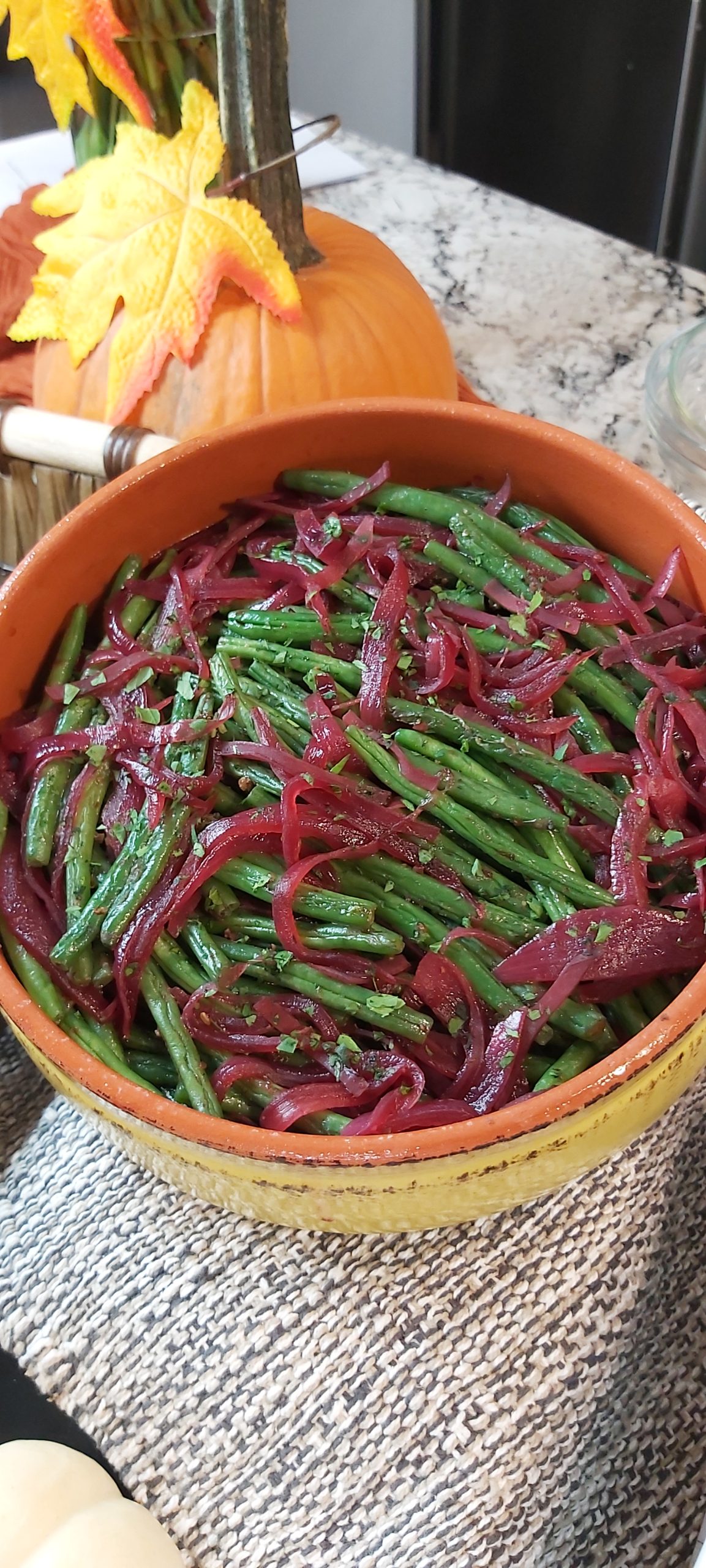 Green Beans with Red Onion Marmalade (PlantBased) Island Gurl Foods