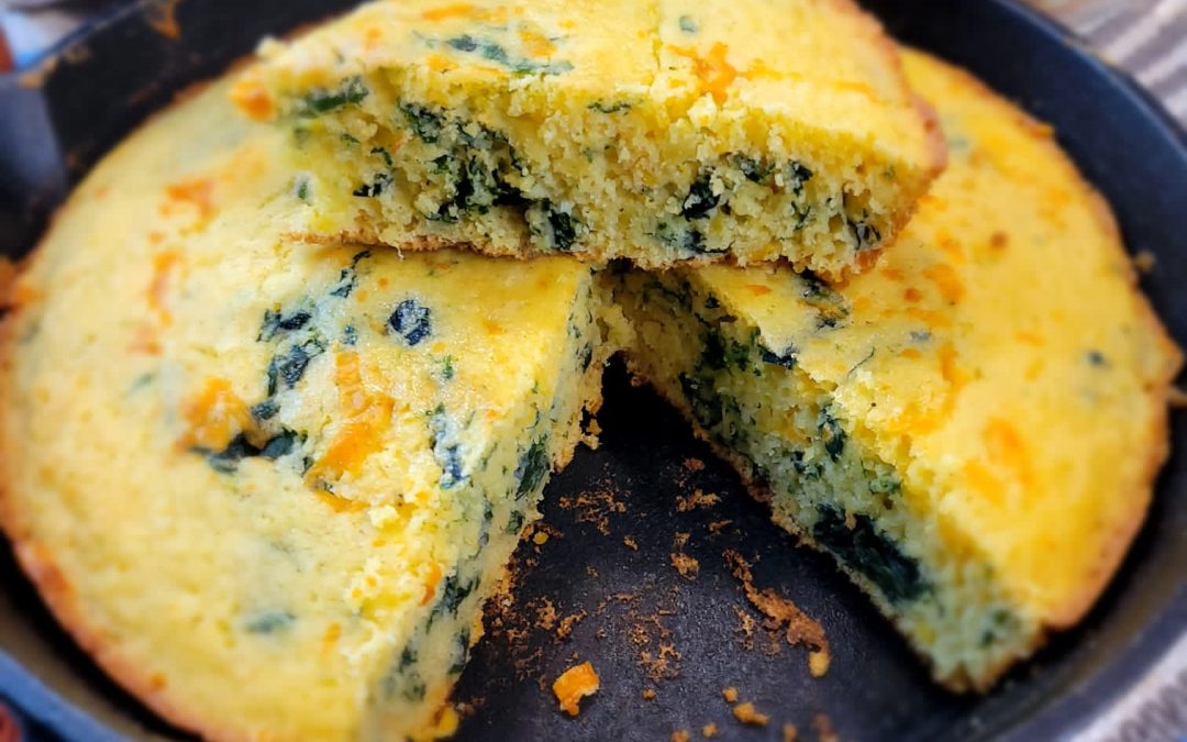 Savoury Collard Green Cornbread