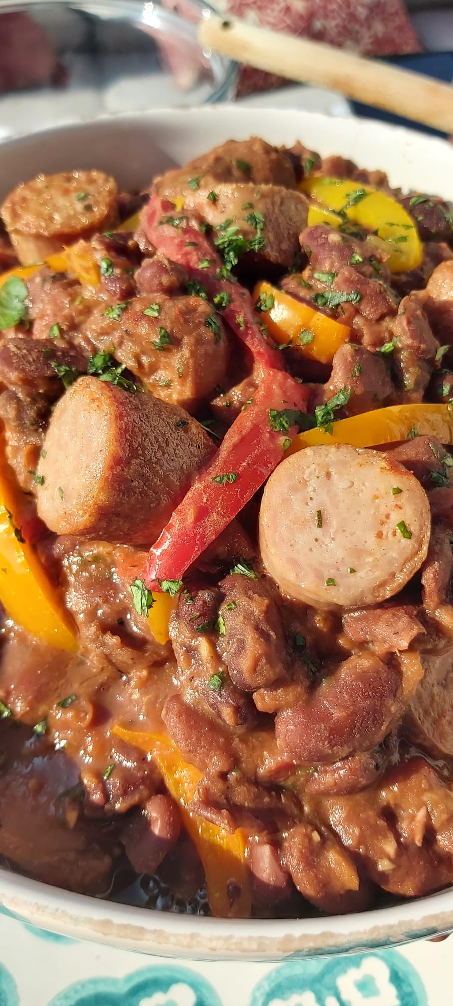 Red Kidney Beans & Spicy Turkey Sausage Casserole Island Gurl Foods