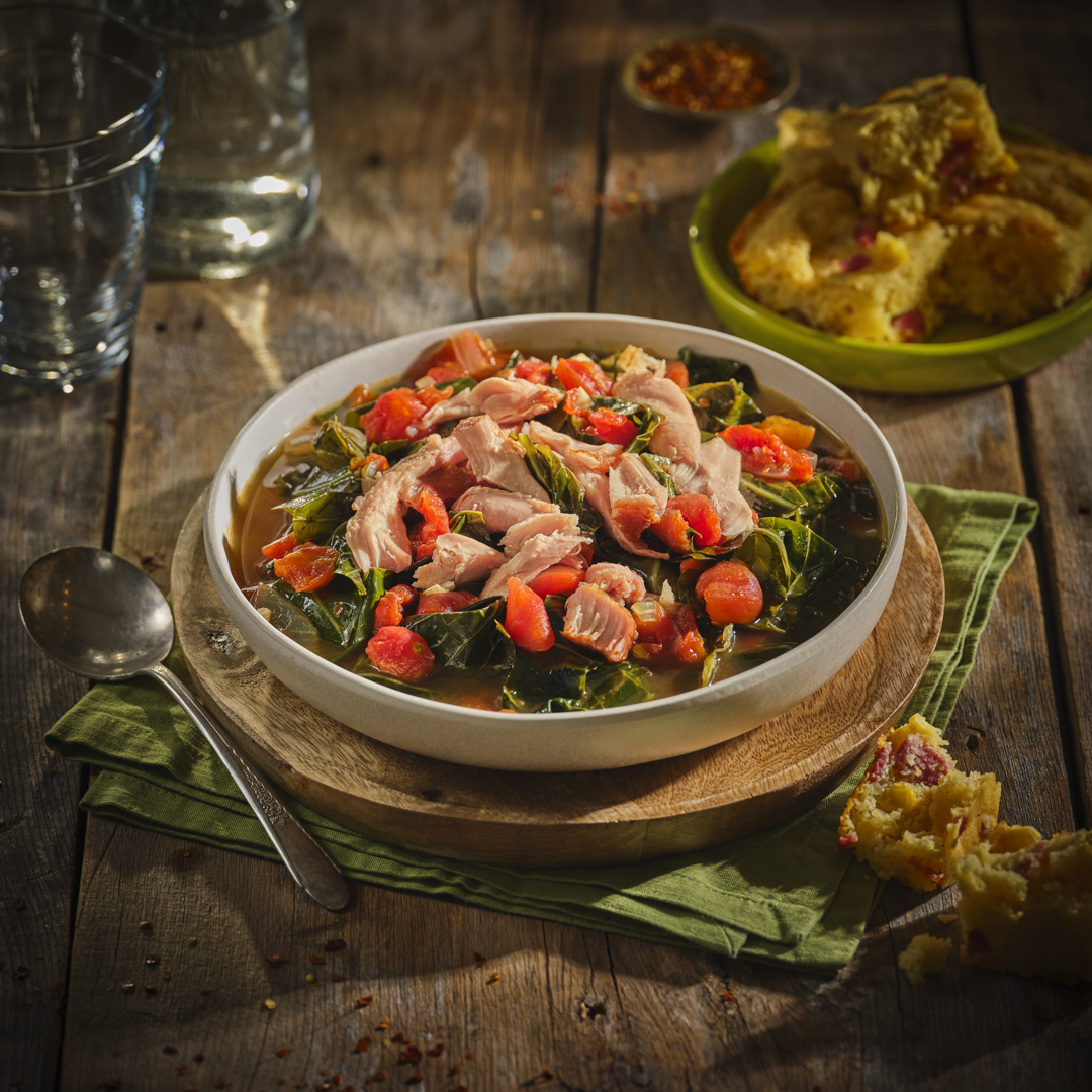 Southern Collard Greens with Smoked Turkey Island Gurl Foods