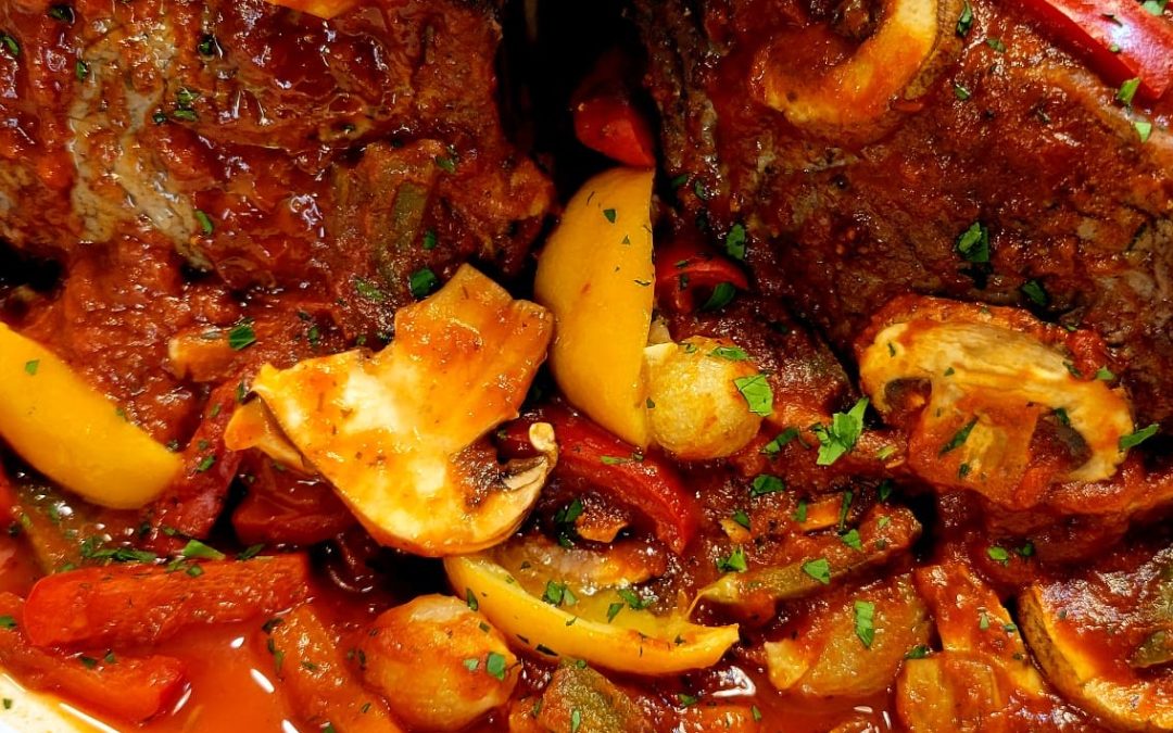 Smothered Racks of Veal Chops&nbsp;