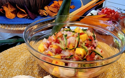 Scallop & Mango Salad (or Ceviche) with Carnival Chips