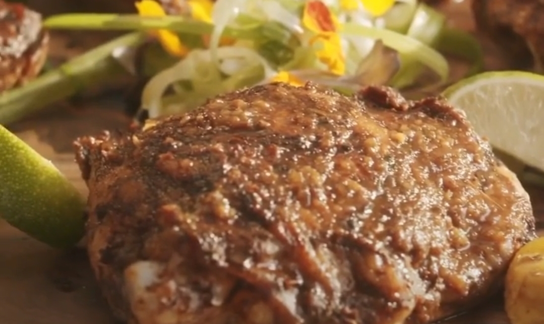 Festive Mango Jerk Turkey Thighs