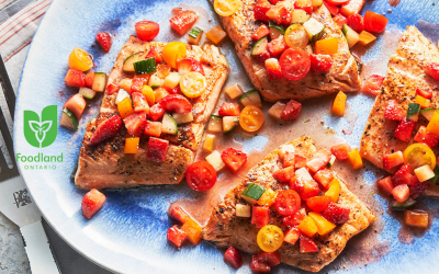 Blackened Rainbow Trout with Strawberry Salsa