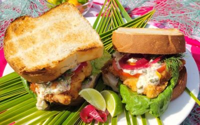 Hogfish Fillet Sandwich with Coconut Bread 