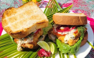 Hogfish Fillet Sandwich with Coconut Bread