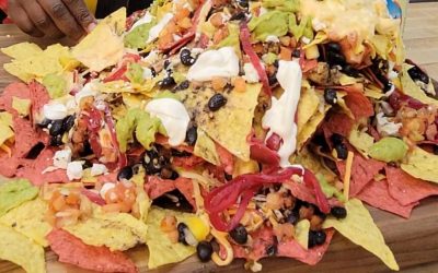Jerk Turkey Trash Can Nachos
