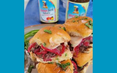 Braised Rib Sliders with Jerk Au Jus