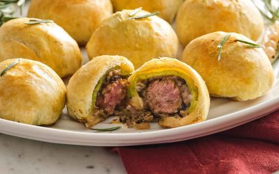 Mini Veal Wellington Bites in Red Wine Demi Glacé&nbsp;
