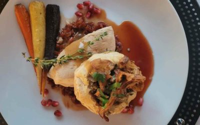 Deconstructed Turkey Wellington with Turkey Bacon Jam