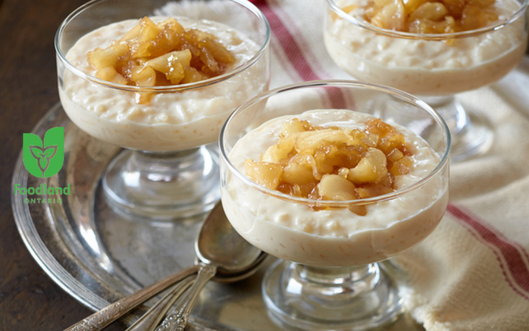 Coconut Rice Pudding with Ginger Apples