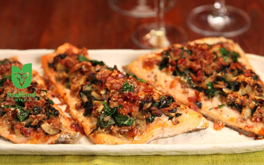 Rainbow Trout with Spinach and Mushrooms