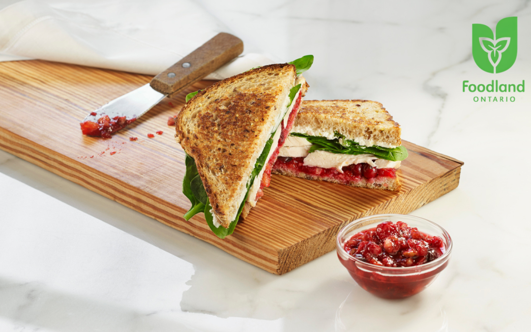 Turkey Goat Cheese Panini with Cranberry Relish