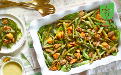 Asparagus and Sweet Potato Salad with White Chocolate Vinaigrette