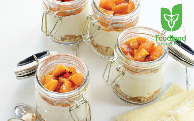 Cheesecake in a Jar (with grilled honey fruit)