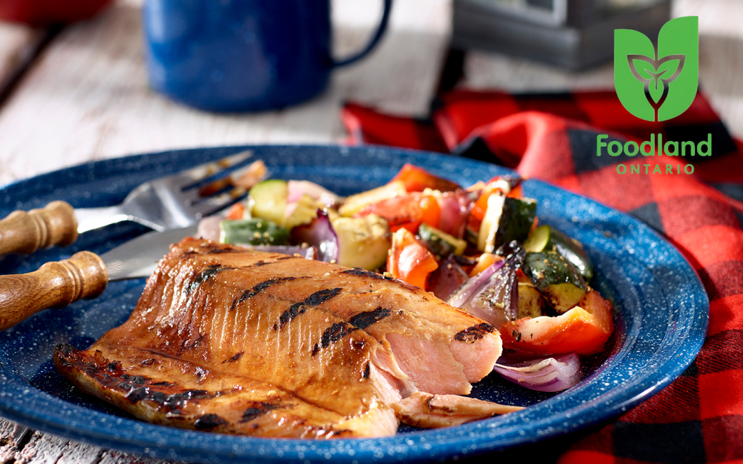 Grilled Honey Garlic Trout and Vegetables